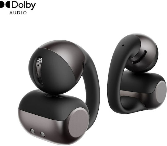 Shokz OpenDots 2 Open Ear Bluetooth Handsfree Headphones with Sweat Resistance and Charging Case Black