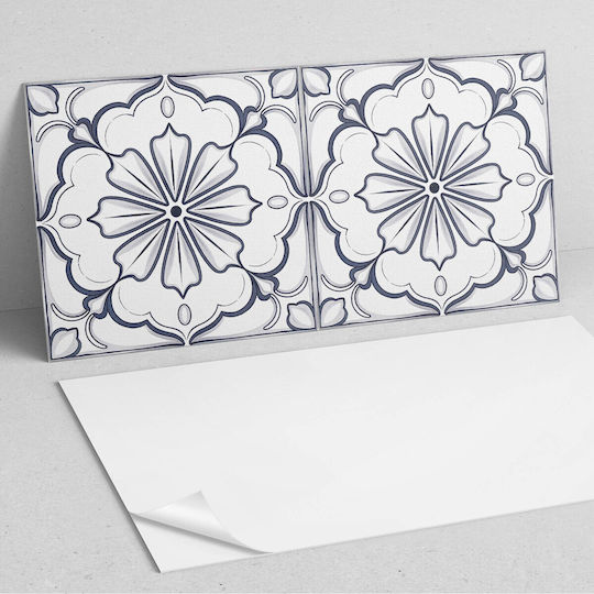Vinyl Floor Sticker Print 120x60 Cm Floral Design Tile