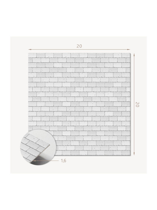Set Wandsticker Vinyl Wandgemälde Ziegel 20x20x20 cm