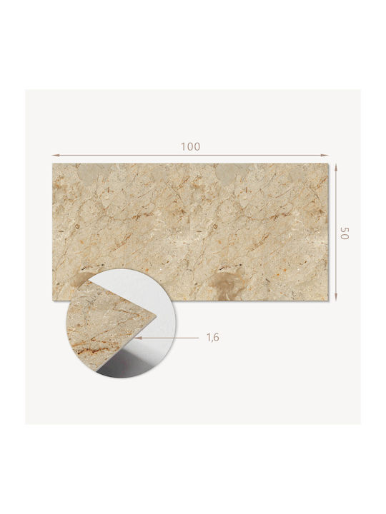 Vinyl Panel Sticker Print Living Room 100x50 Natural Stone Design