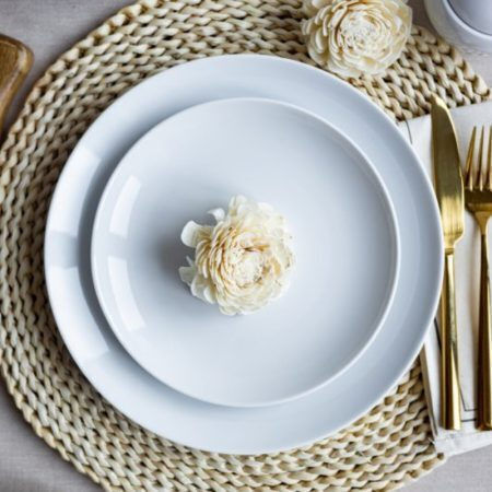 Emfasi Boss Bowl White Porcelain Dinnerware Set 40pcs