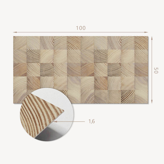 Vinyl Floor Sticker Kitchen Graphics Wooden Plank Design 100x50 Cm