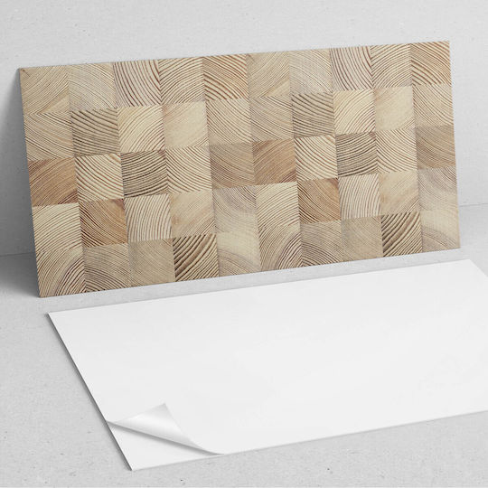 Vinyl Floor Sticker Kitchen Graphics Wooden Plank Design 100x50 Cm