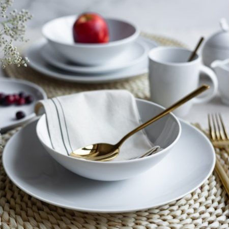 Emfasi Boss White Porcelain Dinnerware Set 20pcs