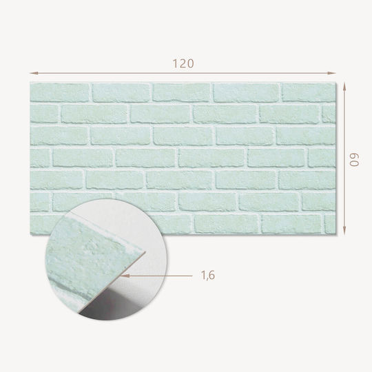 Decorative Wall Sticker Vinyl 120x60 Cm Brick Design