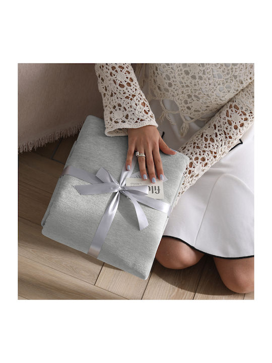 Filumi Double Coverlet Made of Polyester Light Grey 230x280cm