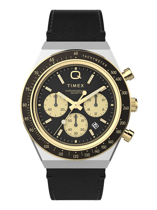Timex Men's Watch 42mm Battery with Black Leather Strap Timex Men's Watch 42mm Battery with Black Leather Strap