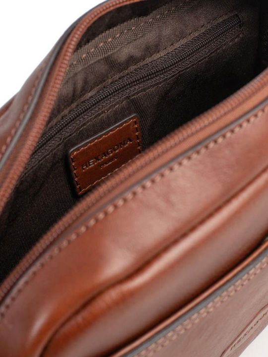 Geantă De Umăr / Tip Crossbody Pentru Bărbați Din Piele Maro