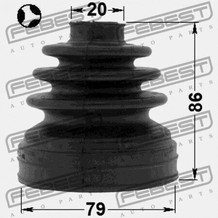 Febest Innenraum Schutz für die Gelenke BMW X3 E83 2003-2006 ECE 31607529204