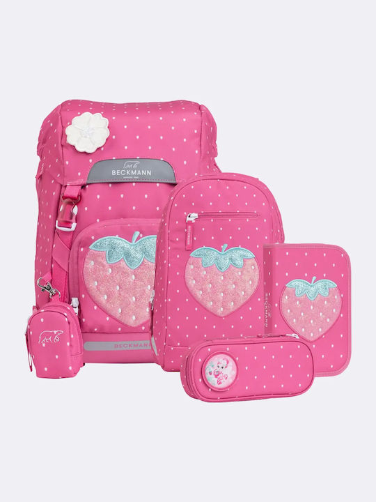Beckmann Set Școlar Roșu 22 Litri 25 x 24 x 37 cm