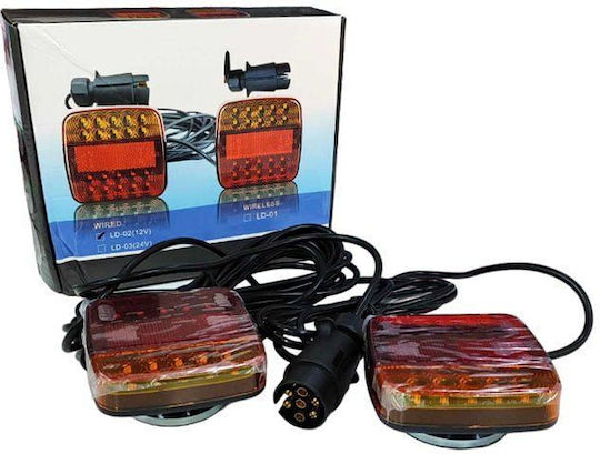 Trailer Lights LED Waterproof with Magnet 2 Pieces LD-02 12V Trailer Lights