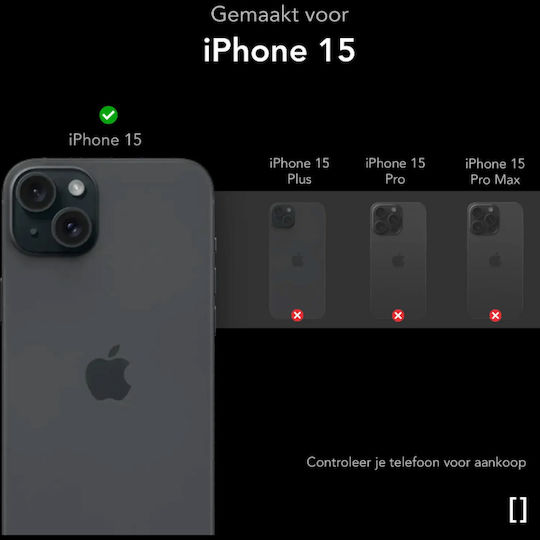 Nekit Задна Корица Пластмаса 1.2мм Прозрачен iPhone 15