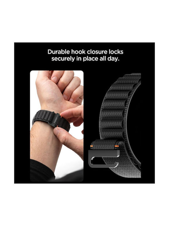 Spigen Wbf1 Tragbare Bänder Stoff Schwarz Galaxy Watch Ultra / Ultra 2