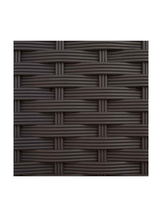 vidaXL Set 3 Ghivece De Flori Din Plastic Maro