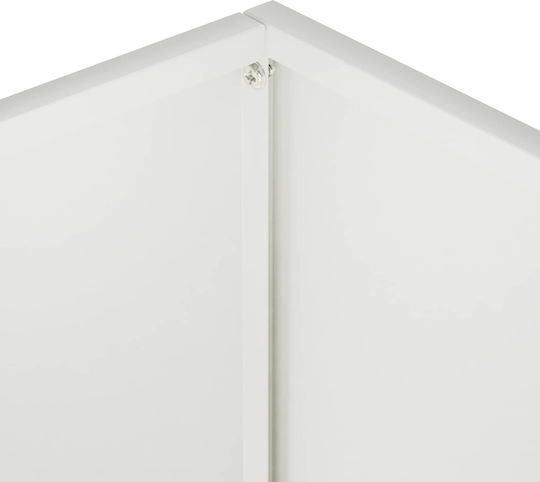vidaXL Set of 2 White Metal Flower Pots 50cm