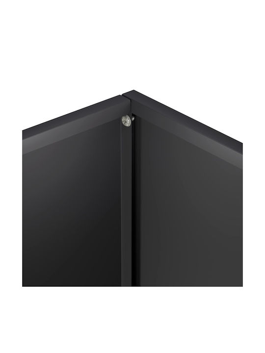 vidaXL Set of 2 Metallic Flower Pots Black 50x20x40cm