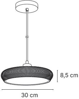 Inlight Hanging Light Red with E27 Socket 40x40cm