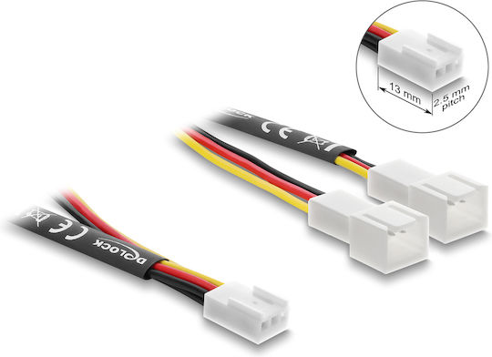 Delock Cable 1x 3pin 2x 3pin 91429 Fans 10cm