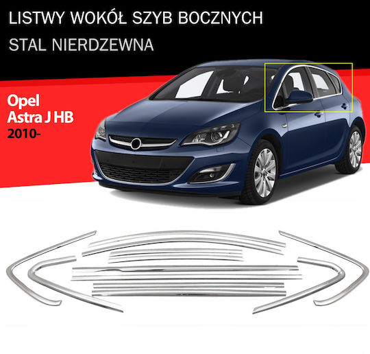 Seitenfenster Streifen Edelstahl Chrom Opel Astra J 2010-2019