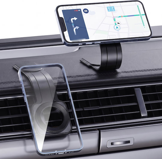 Avizar Suport auto magnetic flexibil adeziv 360° pentru telefon Negru