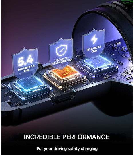 Joyroom Transmițător FM pentru mașină cu Bluetooth / Type-C