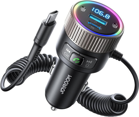 Joyroom Transmițător FM pentru mașină cu Bluetooth / Type-C