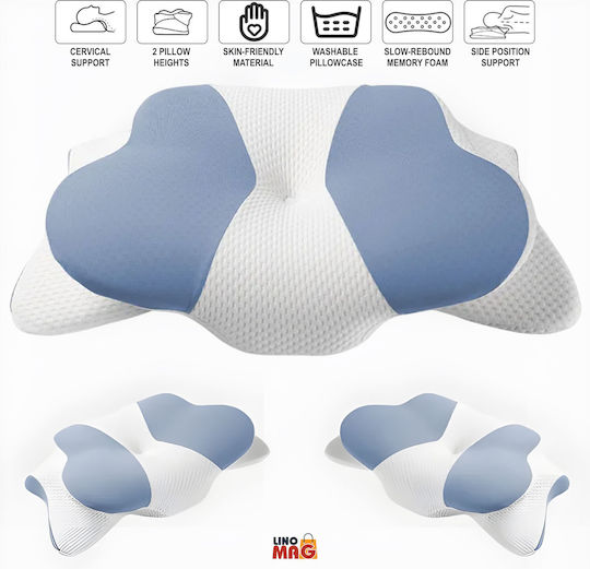 Pernă medicală cervicală Memory Foam 40x65x14.5cm Alb