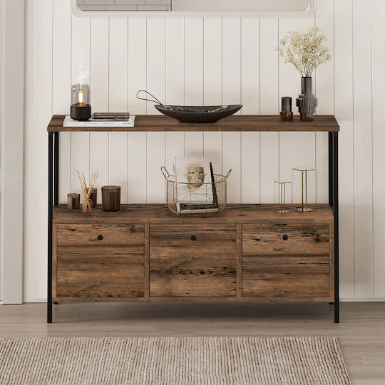 Buffet Mars from Wood & Metal Smoked Walnut 122x36x80.1cm