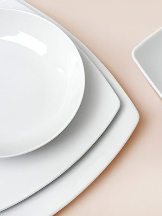 Emfasi White Porcelain Dinnerware Set 40pcs