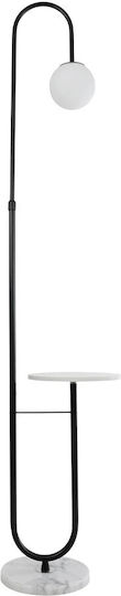 kelvo Lampadar de Podea Î180xL30cm cu Dulie pentru Bec E27 Negru