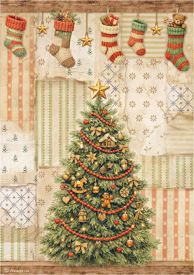 Set 6 Reispapier Decoupage Stamperia 21x29cm A4 Silent Night