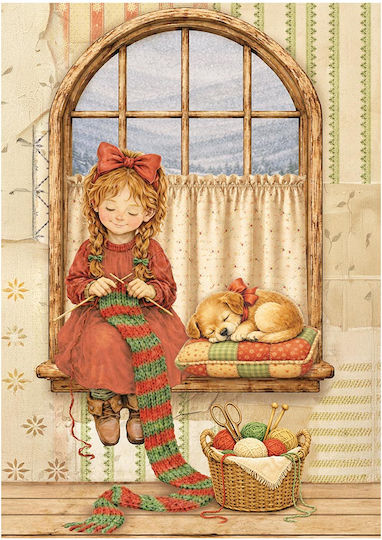 Сет 8 Оризови Хартии Декупаж Stamperia 10.5×14.8см Silent Night