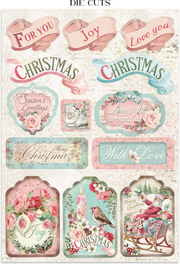 Junk Journal Focus Point Cut-outs Backgrounds Winter Magic