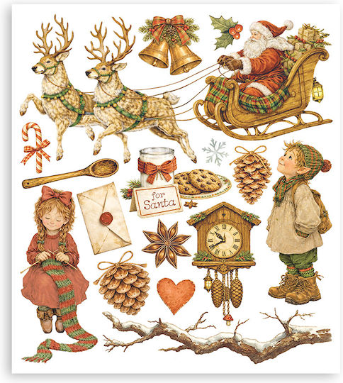 Албум Халкомании Комплект Rub-on 20.5×23см Stamperia Silent Night