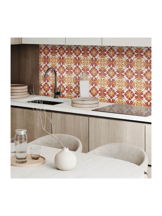 Vinyl Wandsticker Symmetrisches Floral Muster 20x20x20 cm
