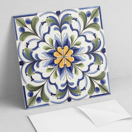 Wandsticker & Wandgemälde Vinyl Floreale Keramisches Design 20x20x20 cm