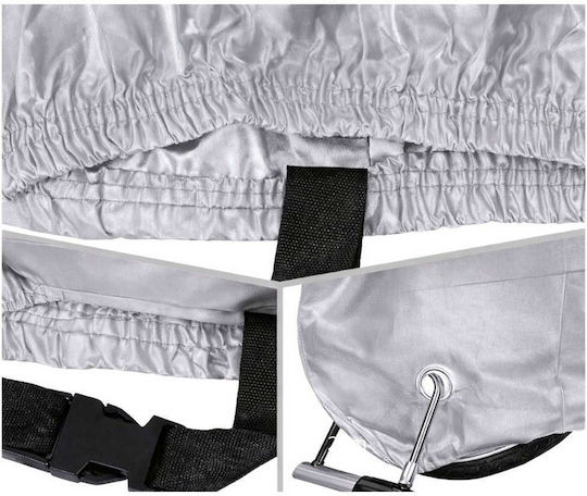 Waterproof Motorcycle Cover 215x130cm Uv Protection Silver Size L