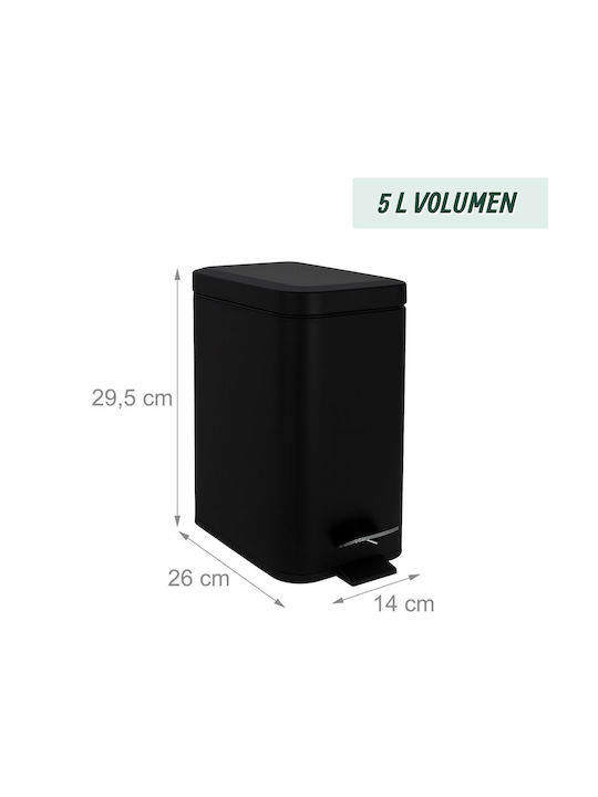 Relaxdays Coș De Gunoi Metalic Cu Pedală 5lt