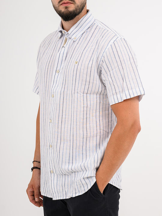 Jack & Jones Ленена риза Ashley BlueStripes