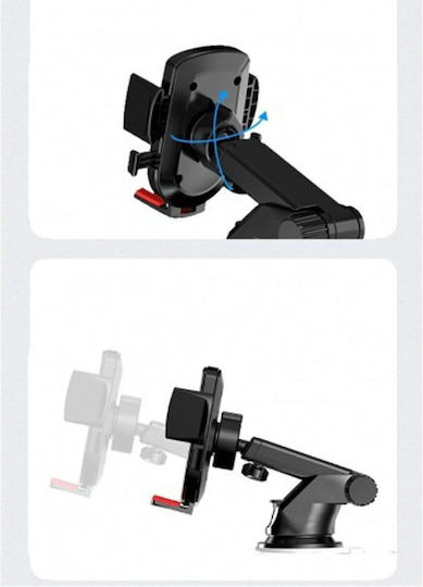 Andowl Car Mobile Mount 4.7" - 6.5" with Adjustable Hooks Red