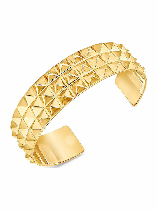 Rebecca Rebel Damen Armband Handschellen aus Stahl Vergoldet