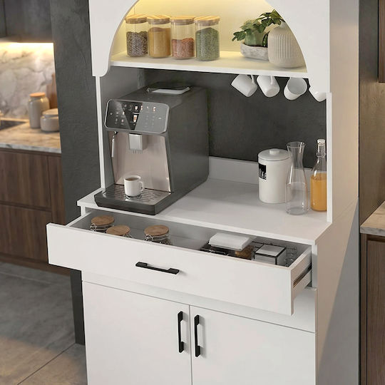Sardes Kitchen Tall Cupboard White 90x40x180cm