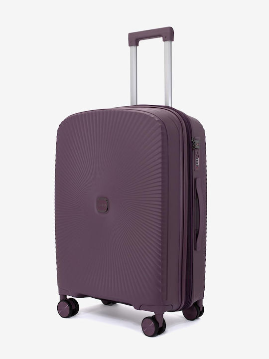 KREAL Mittlerer Hartreisekoffer Dunkellila Höhe 65cm