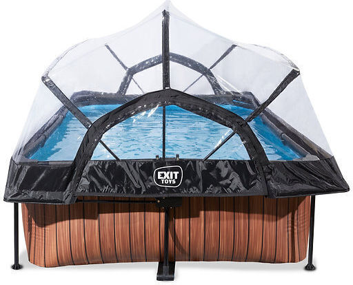 Exit Toys Piscină cu cadru metalic 220x150x65cm Maro