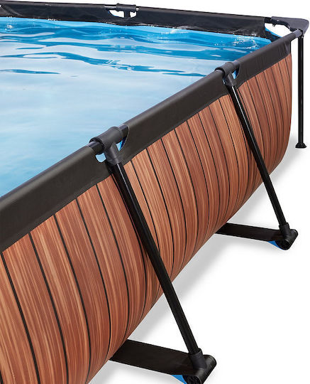 Exit Toys Piscină cu cadru metalic 220x150x65cm Maro