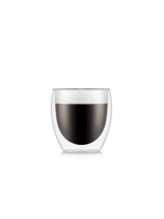 Bodum Pavina Set Brillen Wasser / Kaffee/Freddo / Cocktail/Trinken aus Glas 236.8ml 2 Stück
