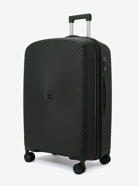 KREAL Großer Hartreisekoffer Olive Grün Höhe 75cm