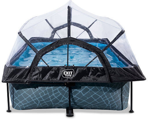 Exit Toys Schwimmbecken mit Metallic-Rahmen 220x150x65cm Grau