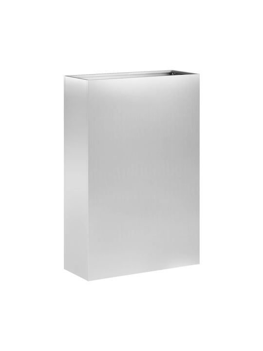vidaXL Metallischer Blumentopf Silber 40x20x75cm