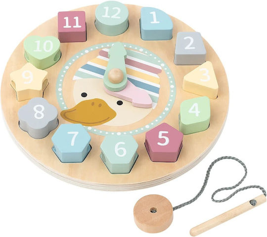 Sterntaler Shape Sorting Learning Clock Duck Edda Wooden Toy for 24+ Months